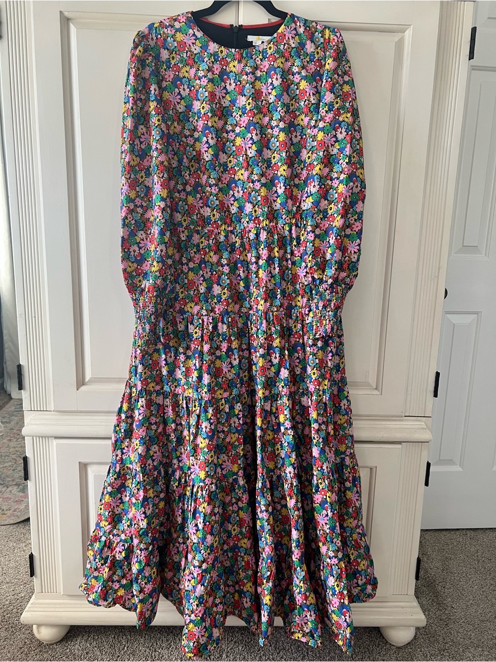 Boden Multicolor Floral Tiered Maxi Dress, Size 10